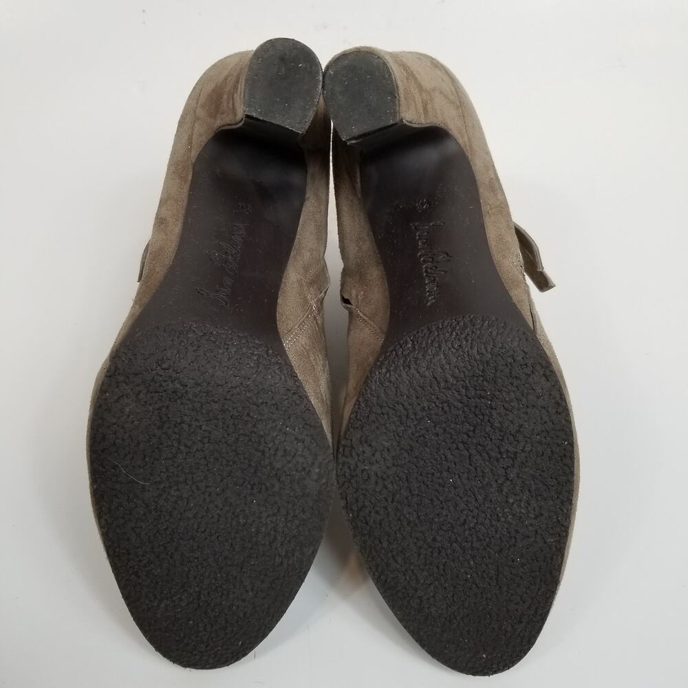 Franco Sarto Women's Sadee Taupe Suede Heeled Ankle Boots Booties Size 8.5 - Picture 5 of 6